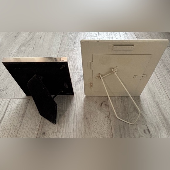 Pottery Barn Silver Beaded Heart Picture Frame & Cream Color Heart Metal Frame - Picture 2 of 9